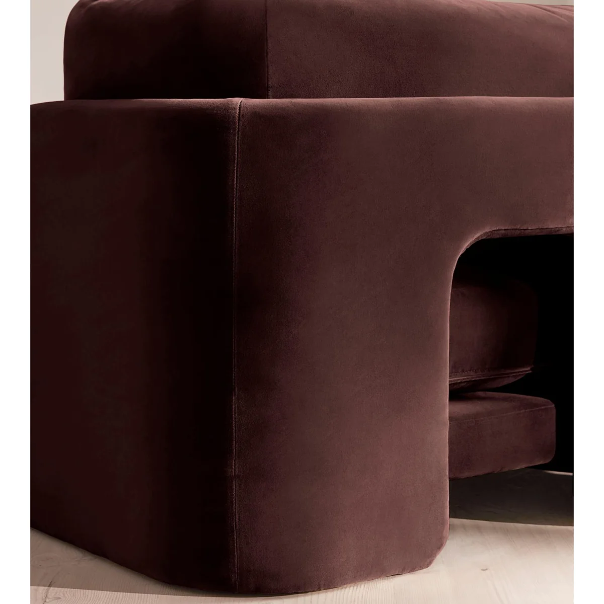 Odell Deeper Sit Modular Sofa, Four Seater, Velvet, Aubergine, UK – image 6