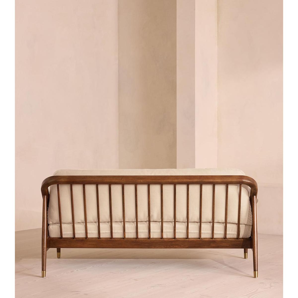 Atlanta Three Seater Sofa, Linen, Bisque – image 5