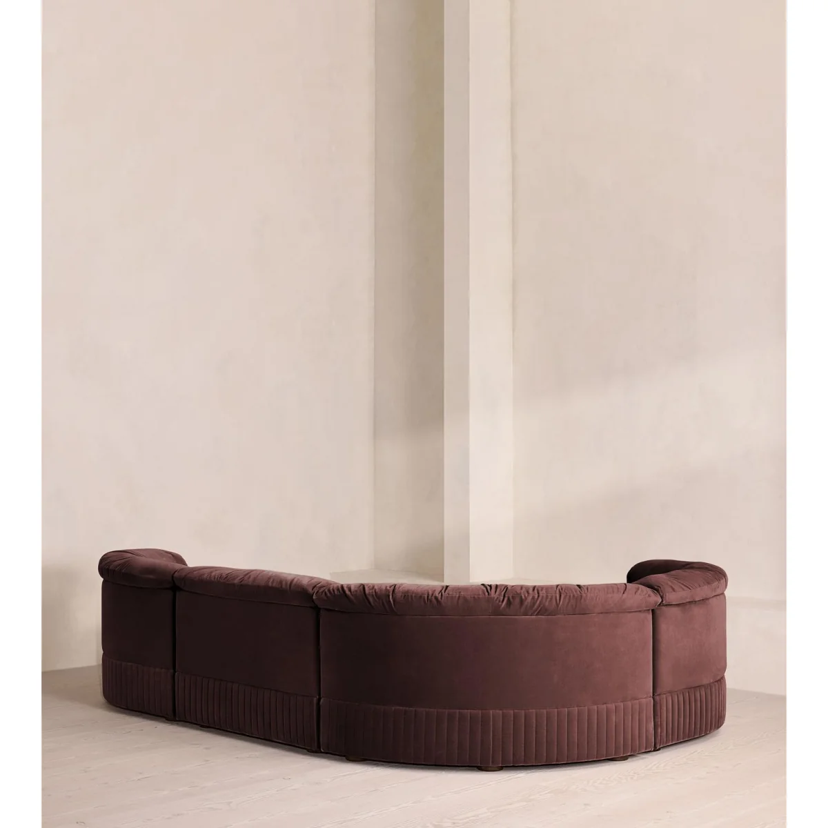 Oona Modular Sofa, L-Shape Sofa, Velvet, Aubergine, UK – image 4