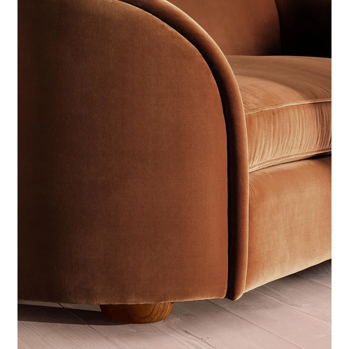 Conall Three Seater Sofa, Velvet, Cinnamon, UK – image 6