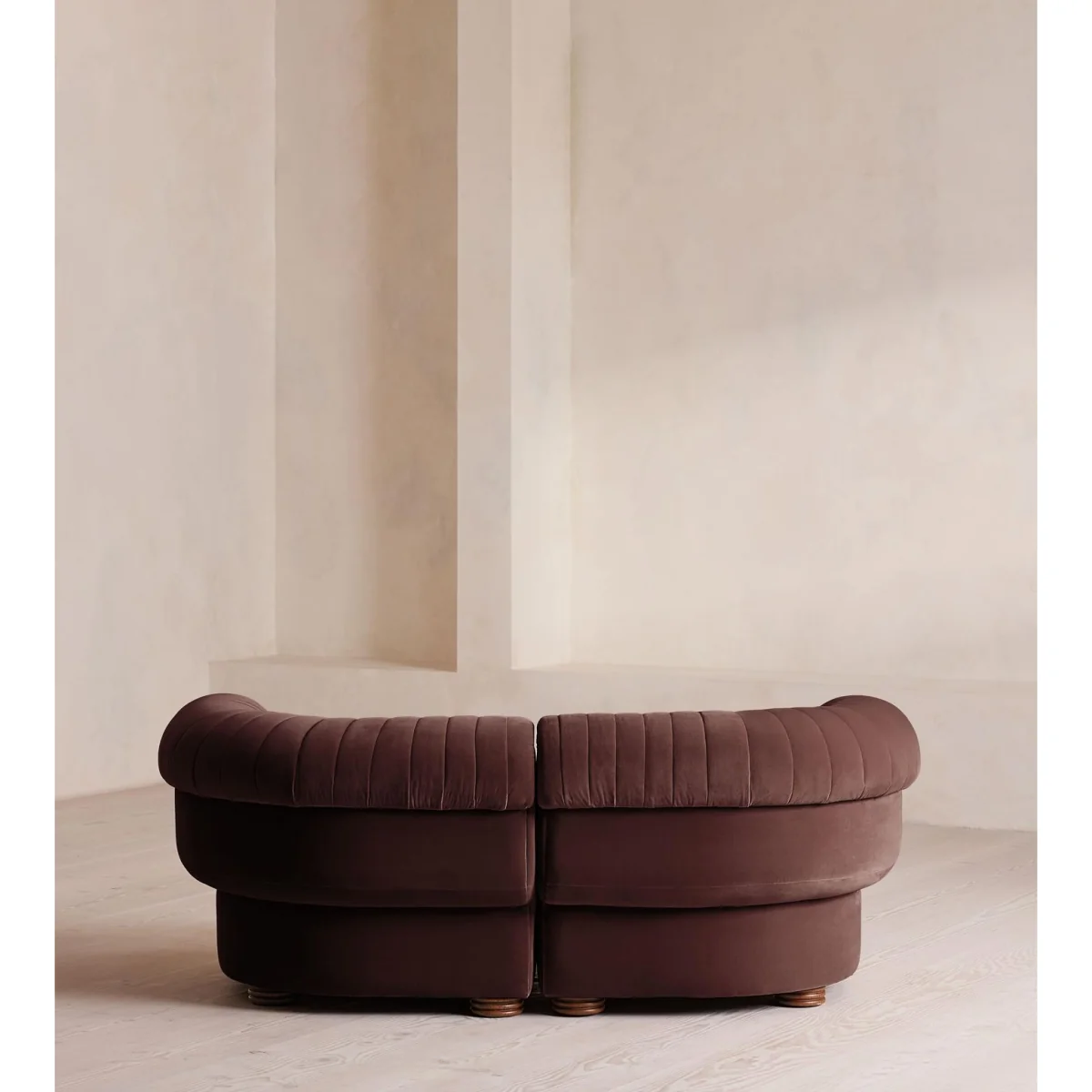 Rava Modular Sofa, Three Seater, Velvet, Aubergine, UK – image 5