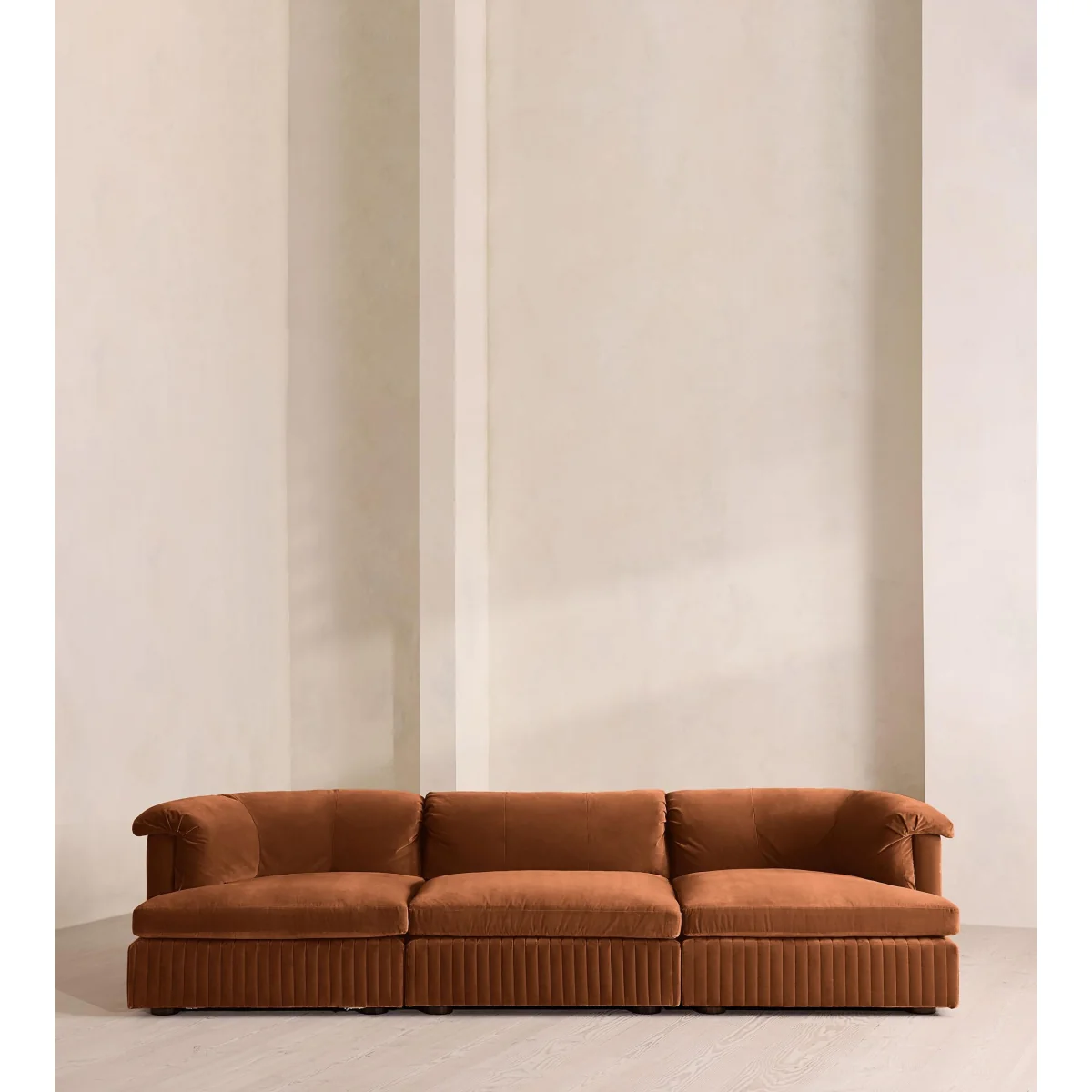 Oona Modular Sofa, Four Seater, Velvet, Cinnamon, UK – image 2