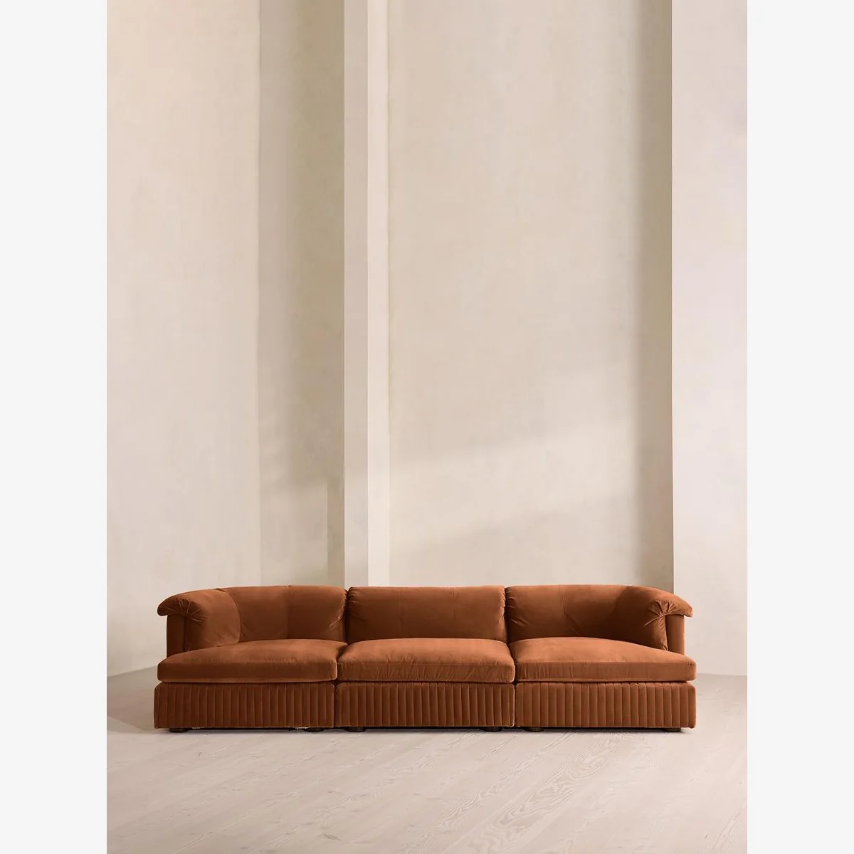 Oona Modular Sofa, Four Seater, Velvet, Cinnamon, UK – image 1