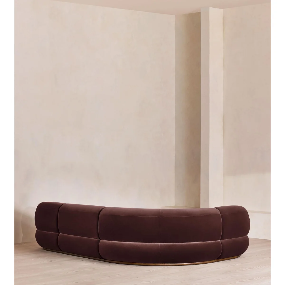 Edison Modular Sofa, L-Shape Sofa, Velvet, Aubergine UK – image 4