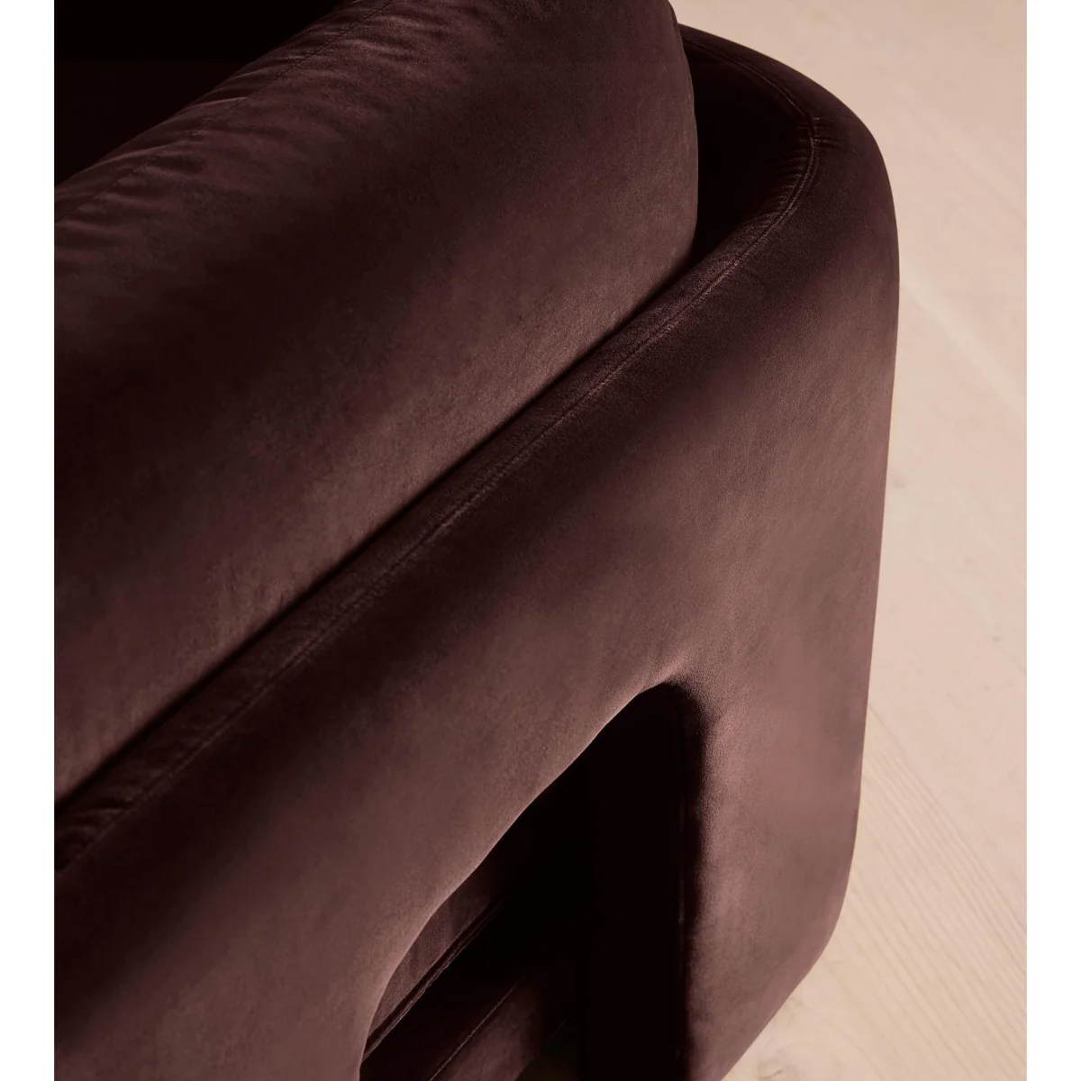 Odell Modular Sofa, Three Seater, Velvet, Aubergine, UK – image 6