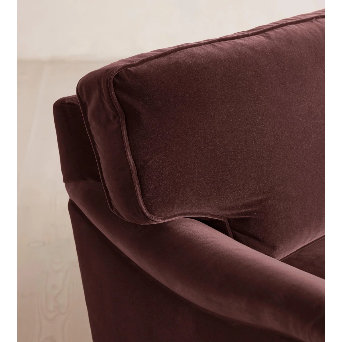 Arundel Two Seater Sofa, Velvet, Aubergine – image 4
