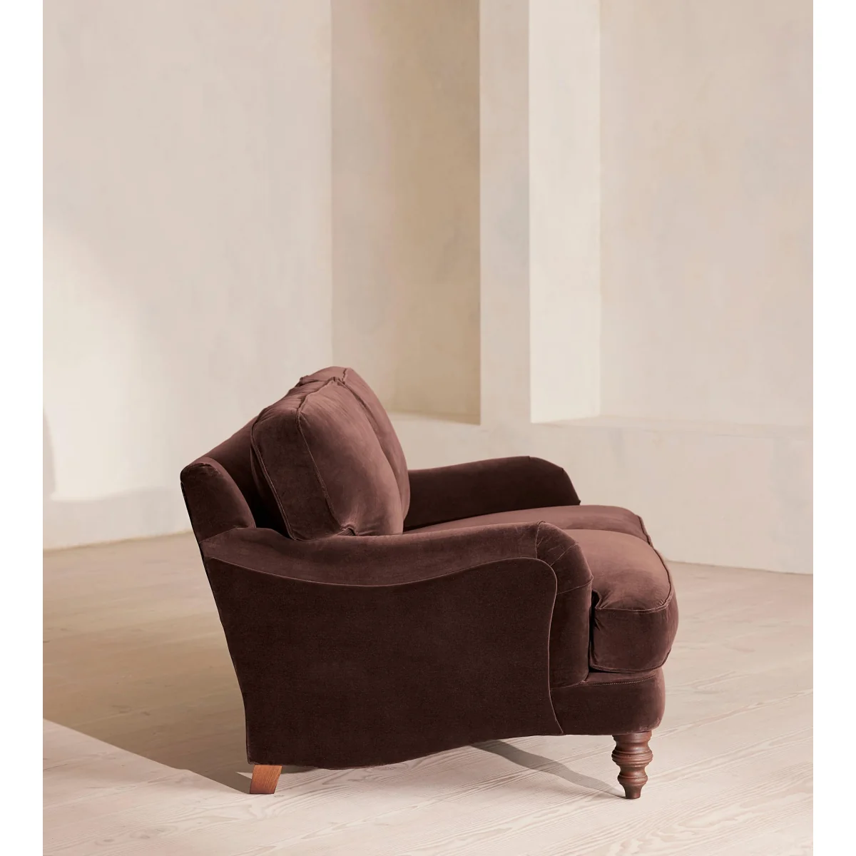 Arundel Two Seater Sofa, Velvet, Aubergine – image 6