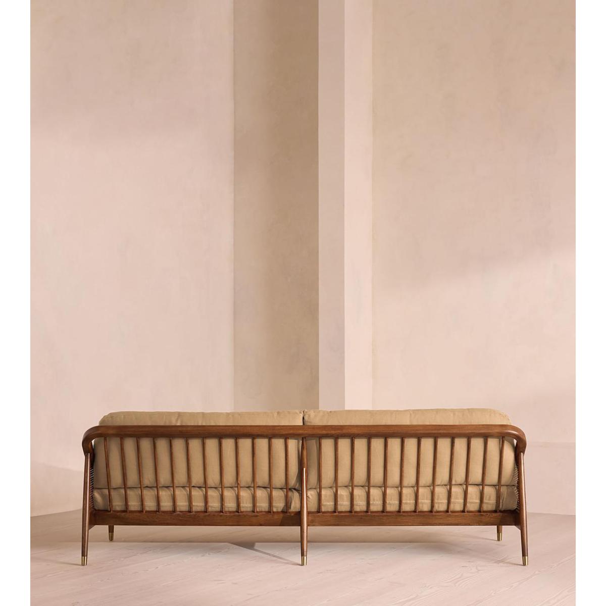 Atlanta Four Seater Sofa, Linen, Wheat – image 5