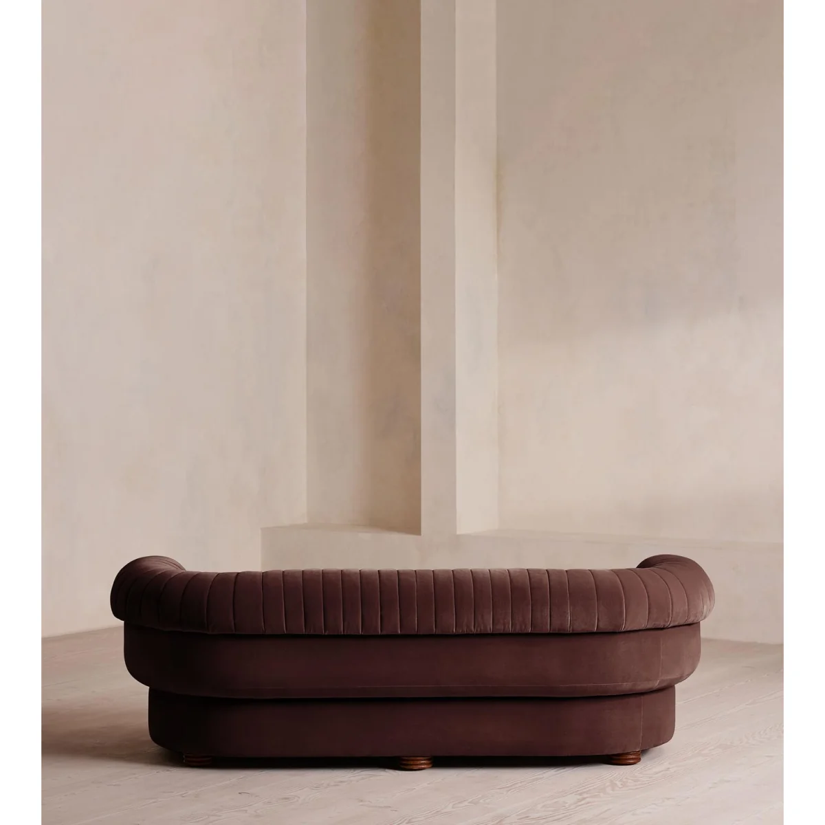 Rava Three Seater Sofa, Velvet, Aubergine, UK – image 5