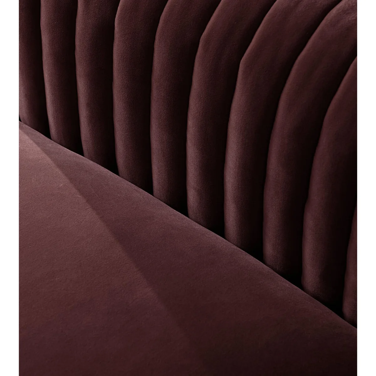Rava Three Seater Sofa, Velvet, Aubergine, UK – image 6