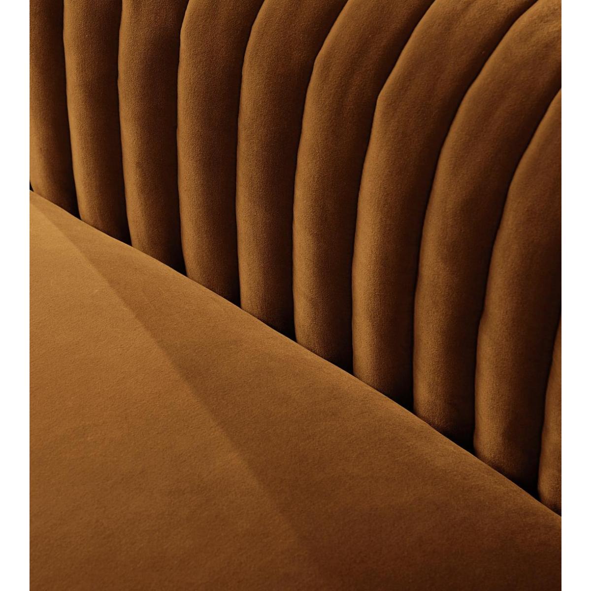 Rava Three Seater Sofa, Velvet, Mustard – image 6