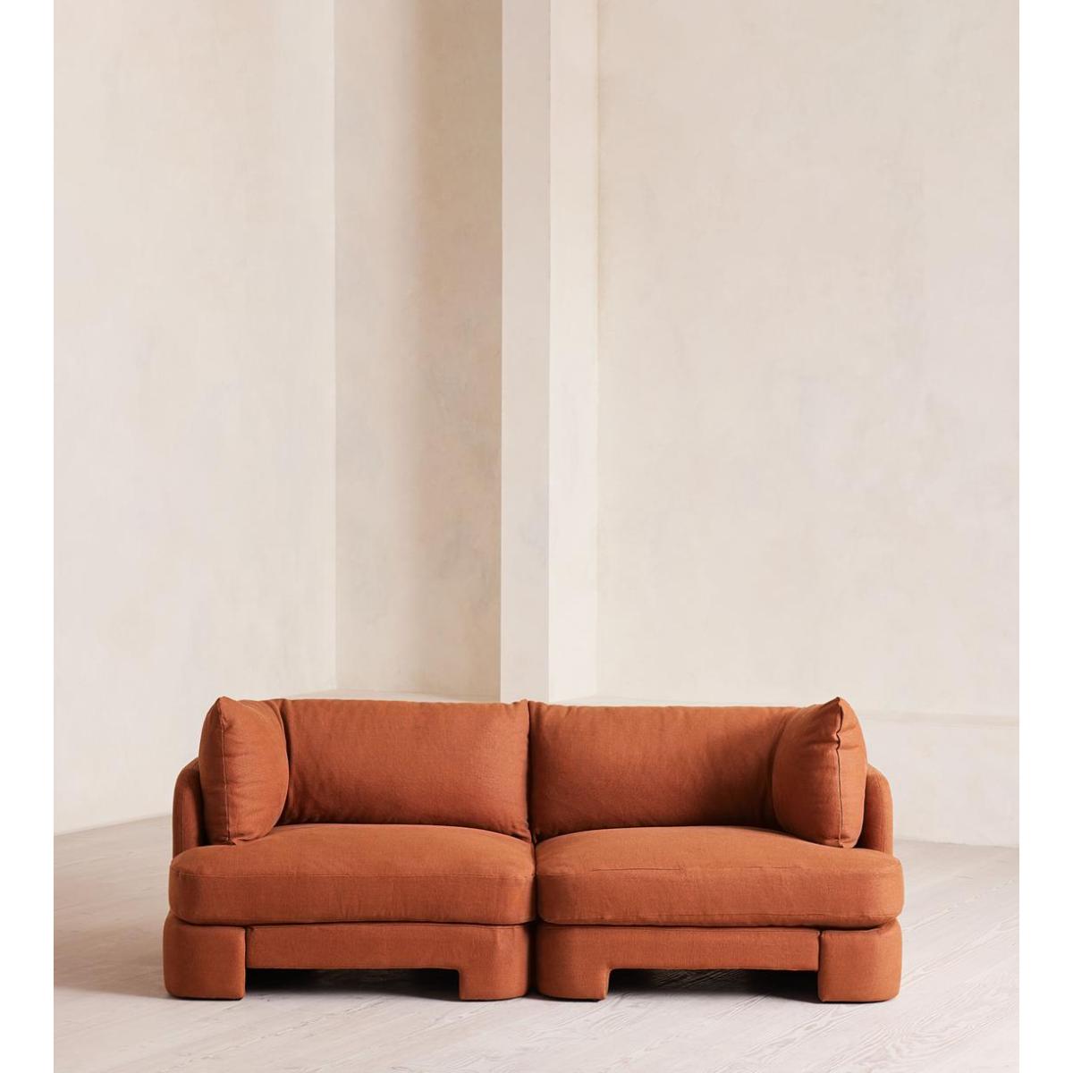 Odell Modular Sofa, Three Seater, Linen, Antique Rose – image 2