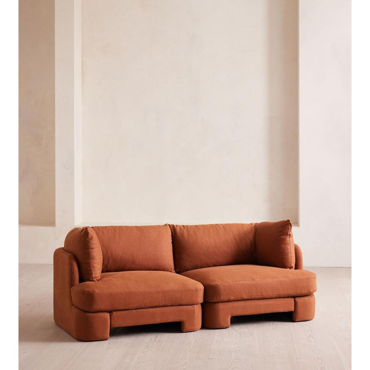 Odell Modular Sofa, Three Seater, Linen, Antique Rose – image 3