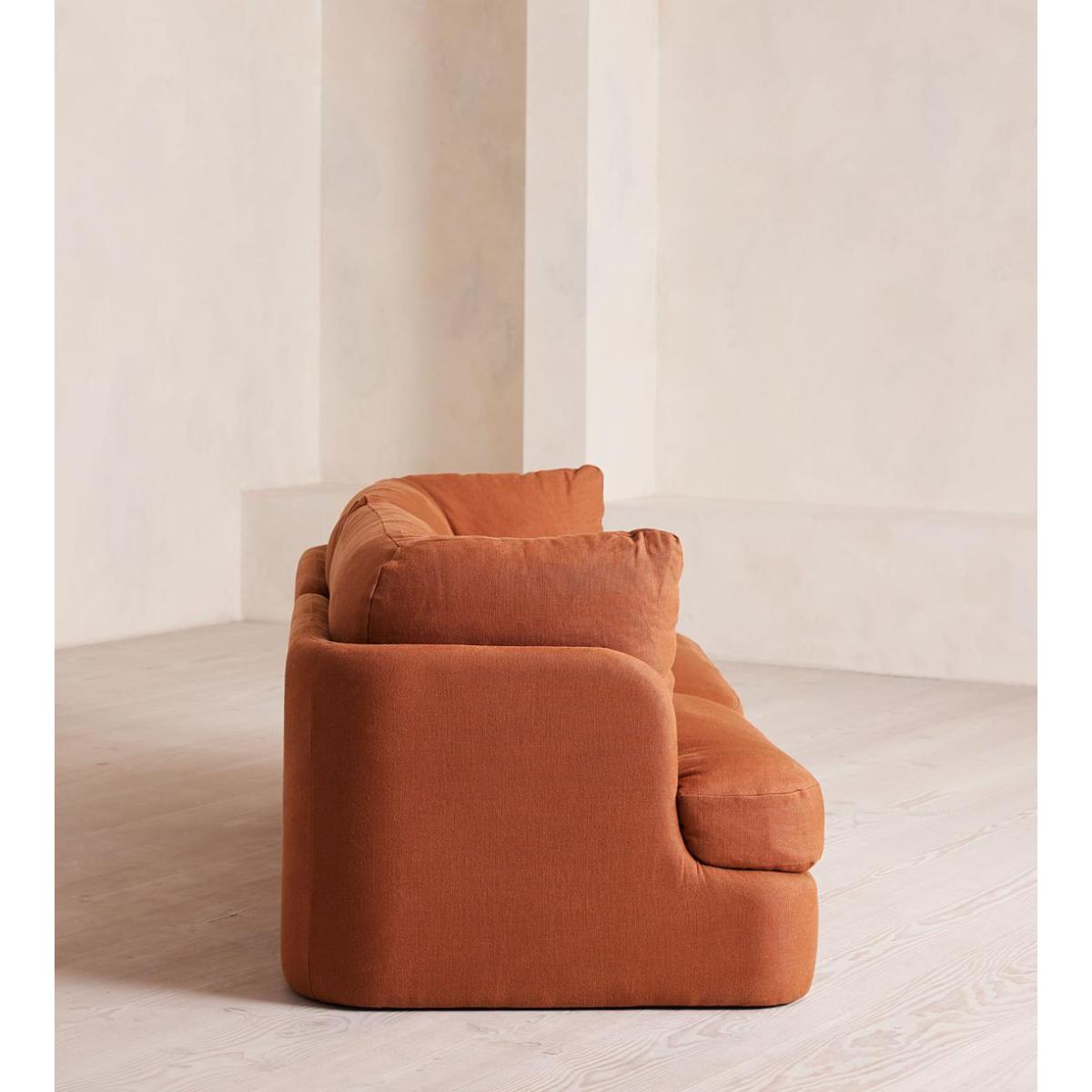 Odell Modular Sofa, Three Seater, Linen, Antique Rose – image 4