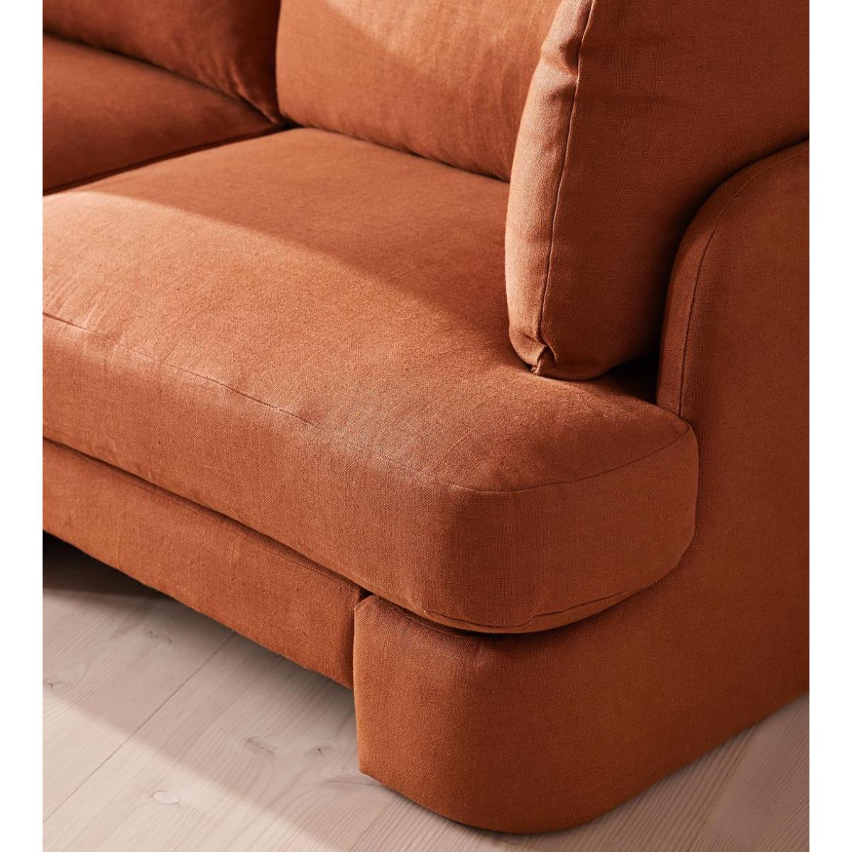 Odell Modular Sofa, Three Seater, Linen, Antique Rose – image 6