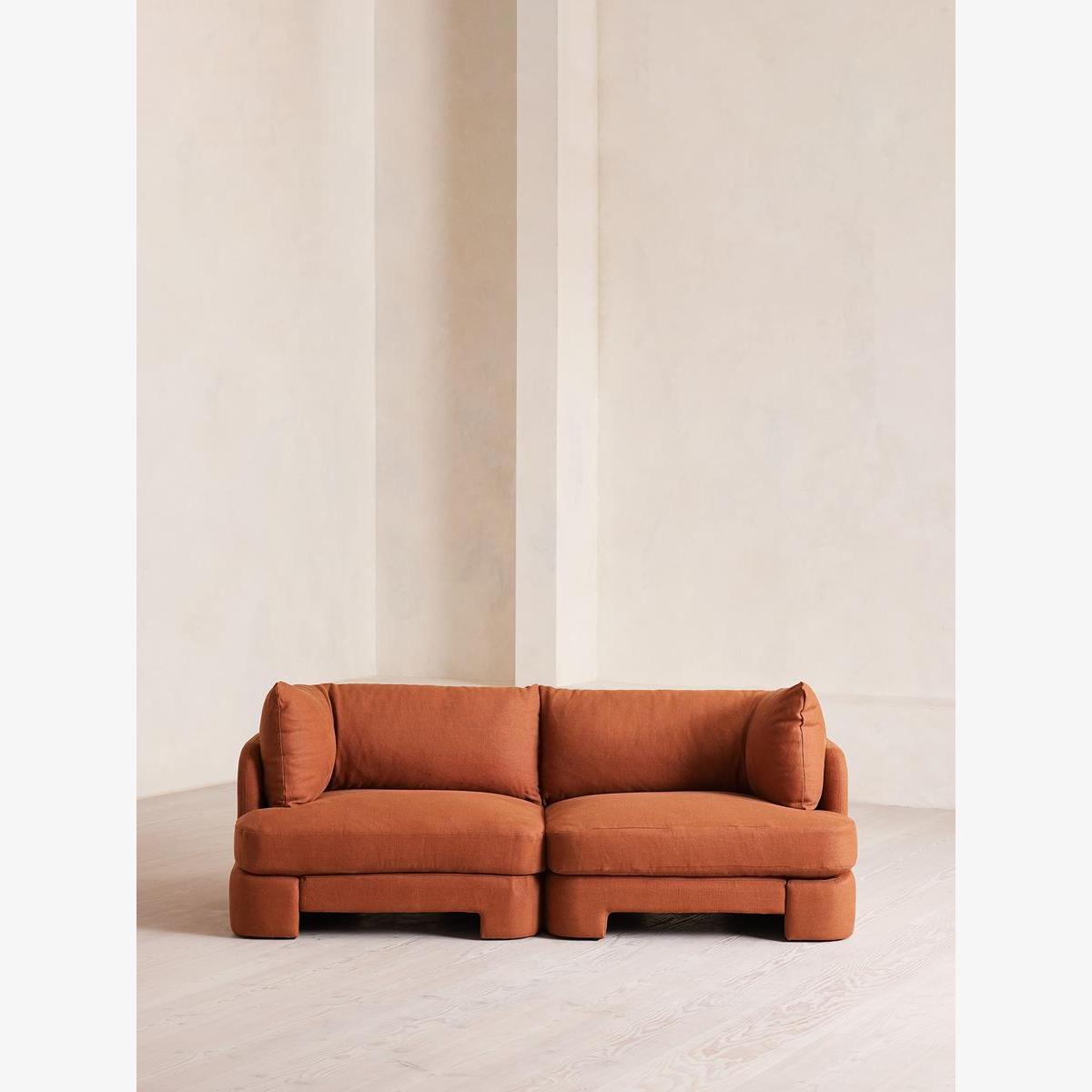 Odell Modular Sofa, Three Seater, Linen, Antique Rose – image 1