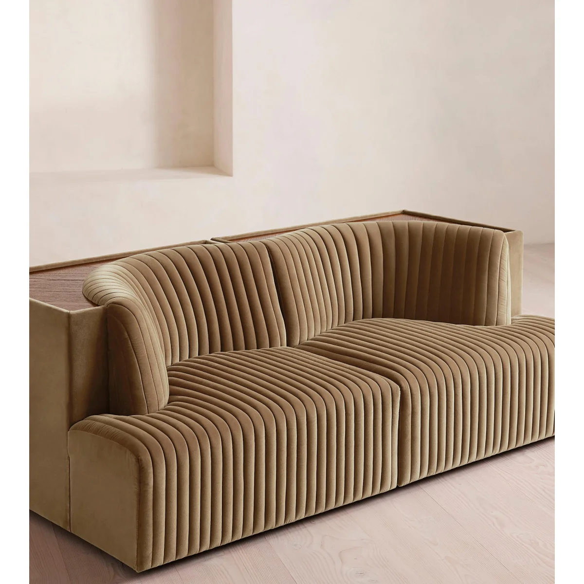 Hamish Modular Sofa, Three Seater, Velvet, Truffle, UK – image 6