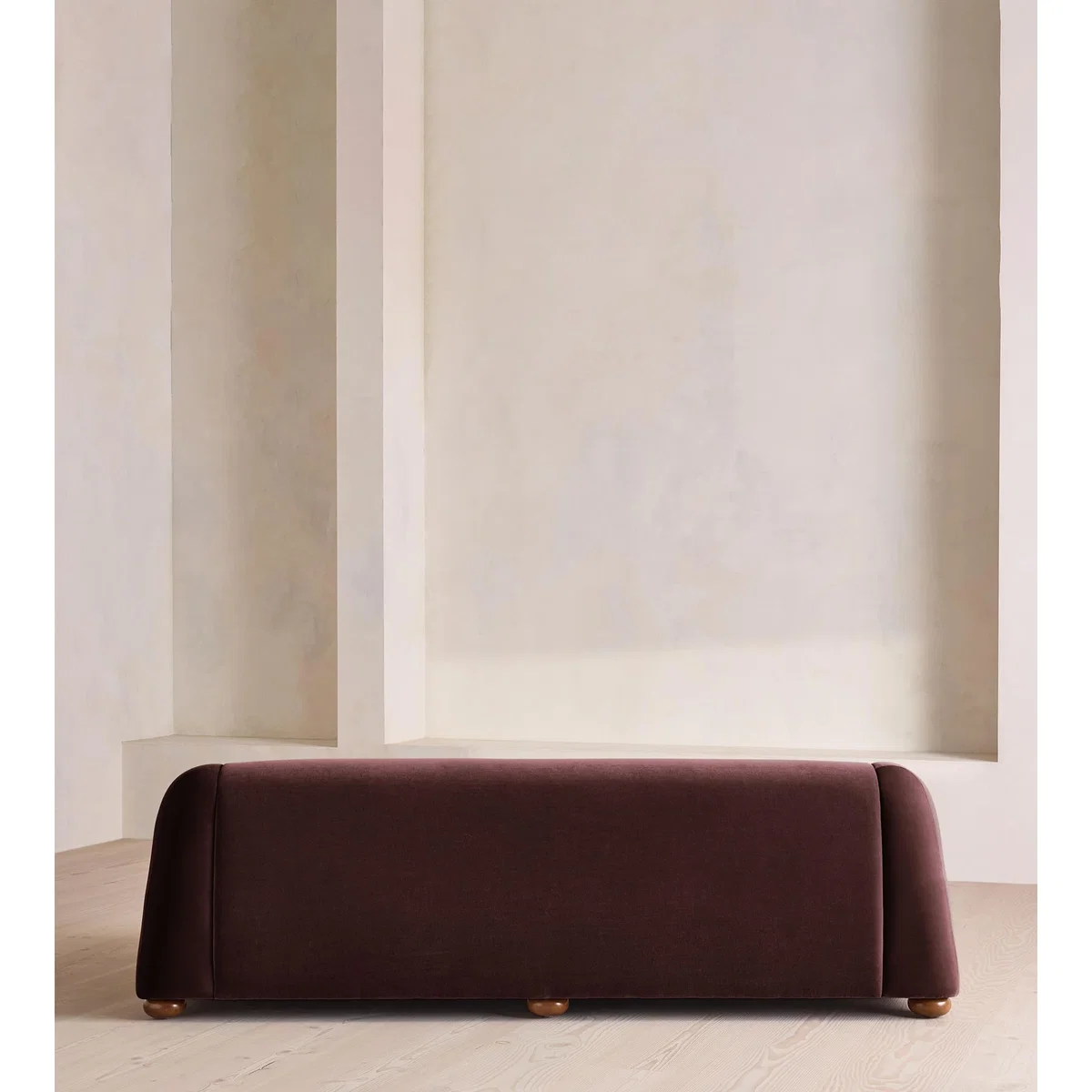 Liana Three Seater Sofa, Velvet, Aubergine, UK – image 5