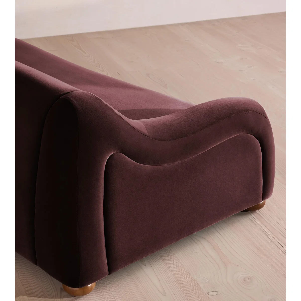 Liana Three Seater Sofa, Velvet, Aubergine, UK – image 7