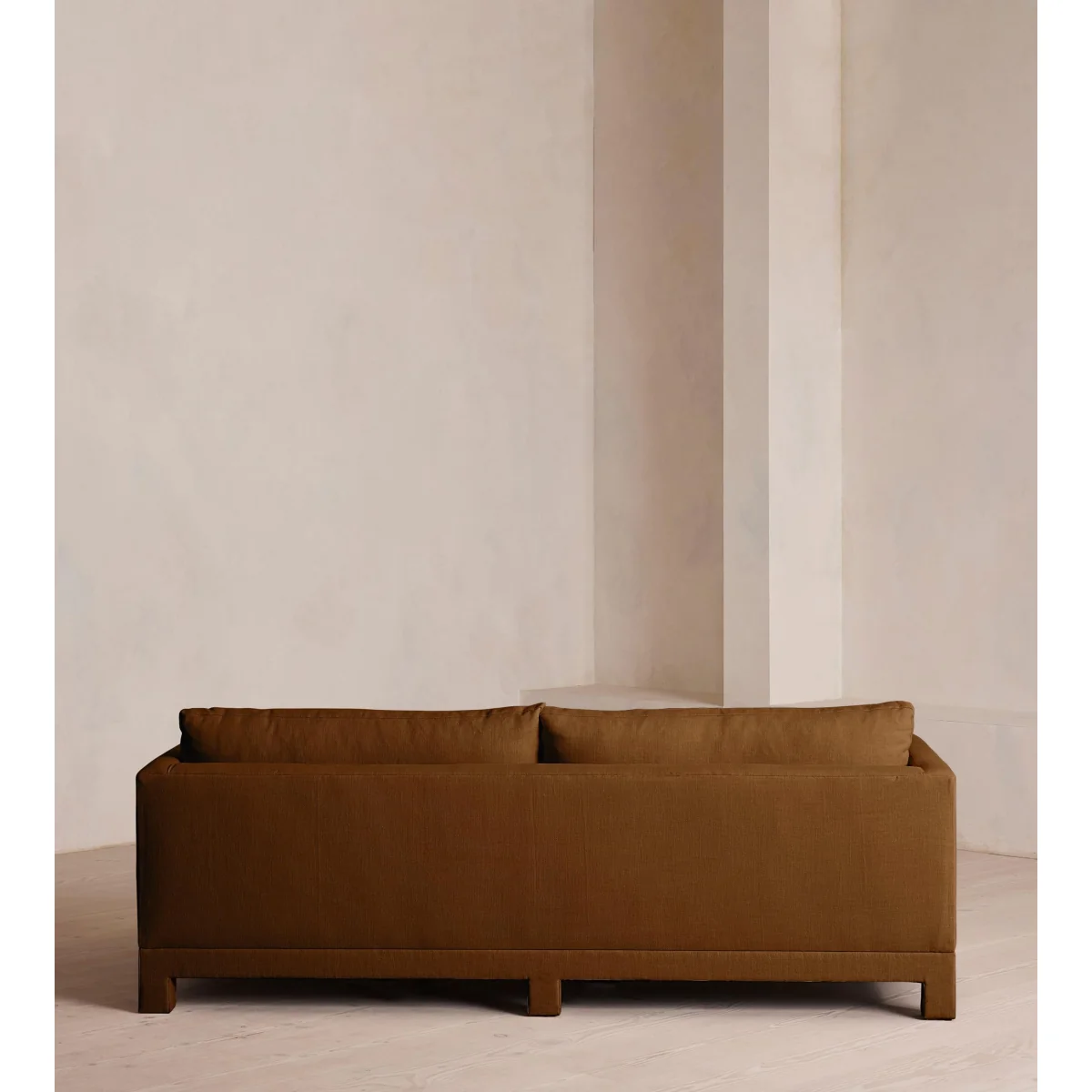 Ashford Three Seater Sofa, Linen, Terracotta, UK – image 5