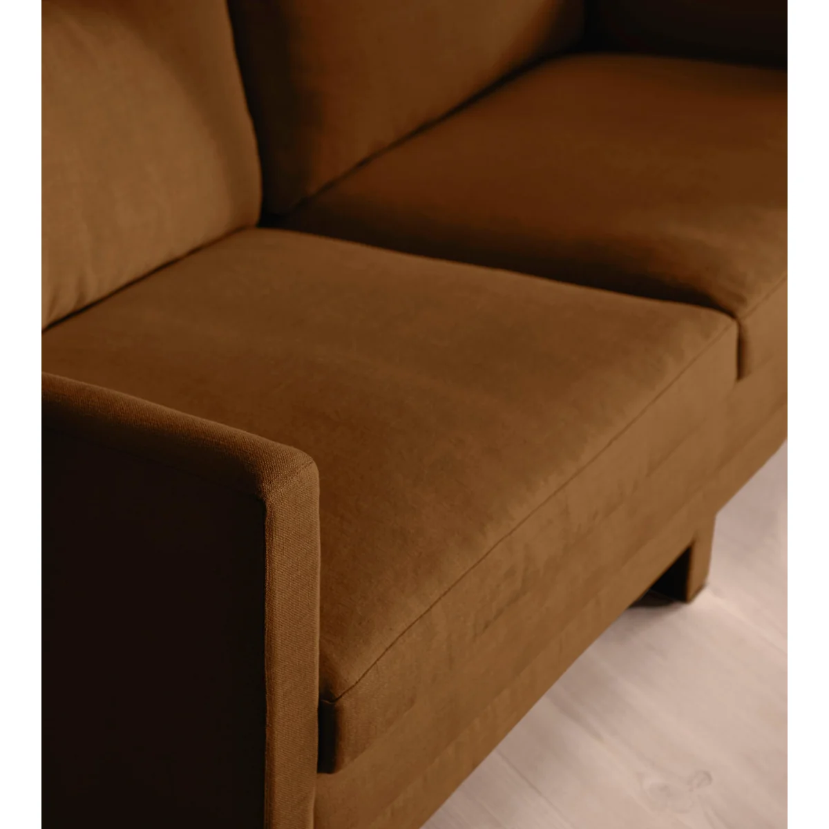 Ashford Three Seater Sofa, Linen, Terracotta, UK – image 6
