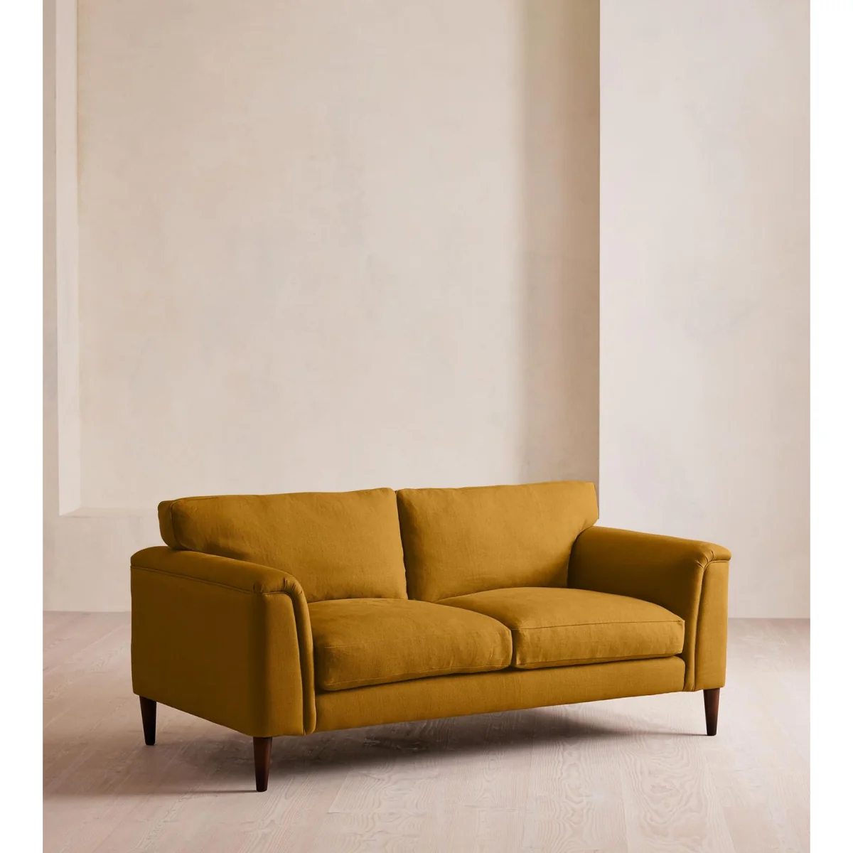 Reya Two Seater Sofa, Linen, Turmeric, UK – image 3