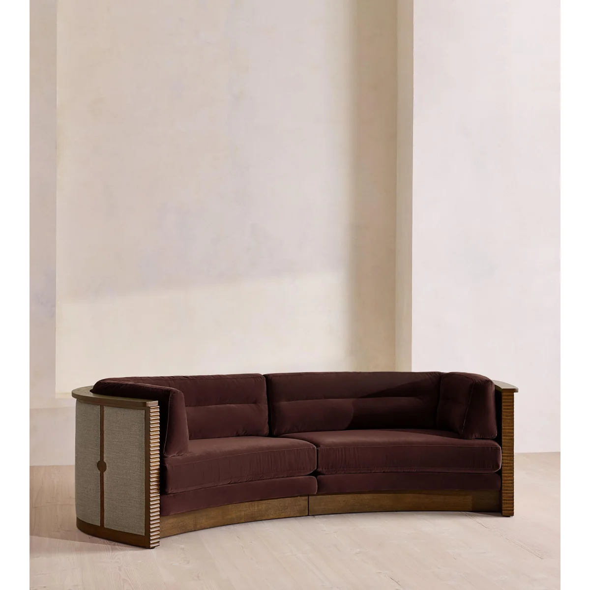 Belmont Sofa, Three Seater, Velvet, Aubergine, UK – image 2