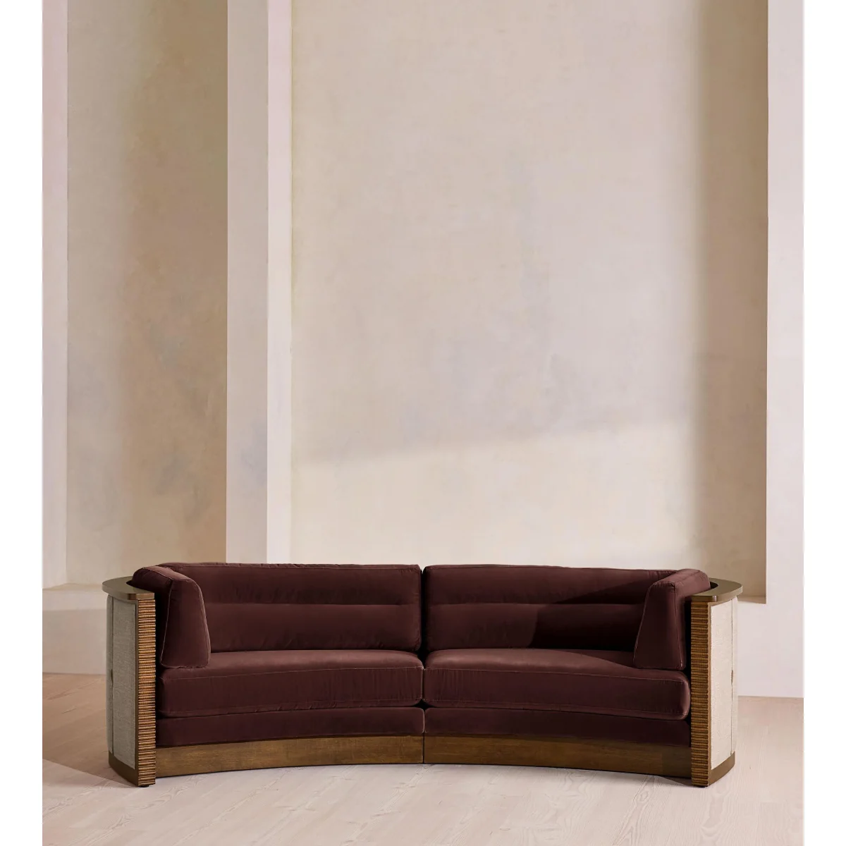 Belmont Sofa, Three Seater, Velvet, Aubergine, UK – image 3