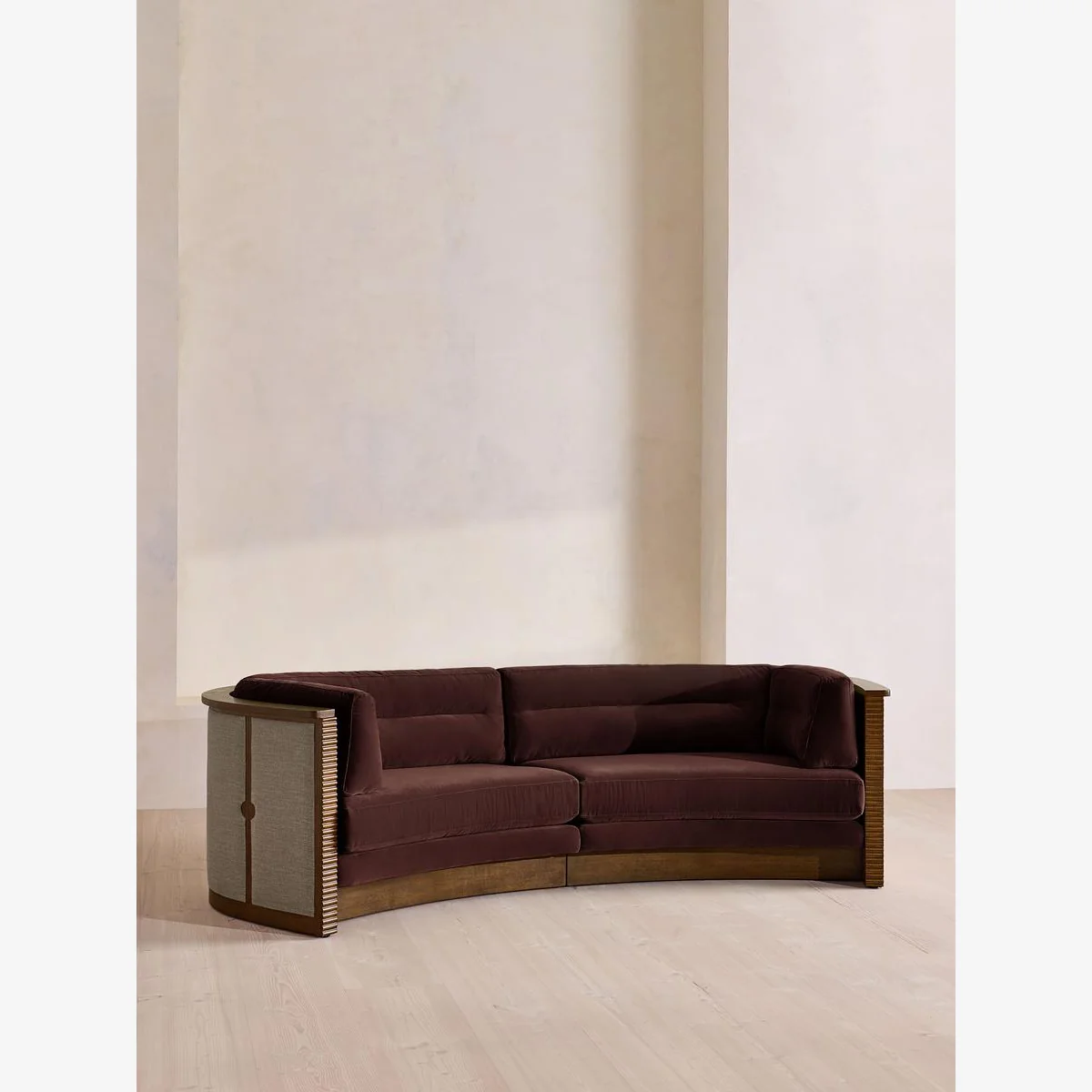 Belmont Sofa, Three Seater, Velvet, Aubergine, UK – image 1