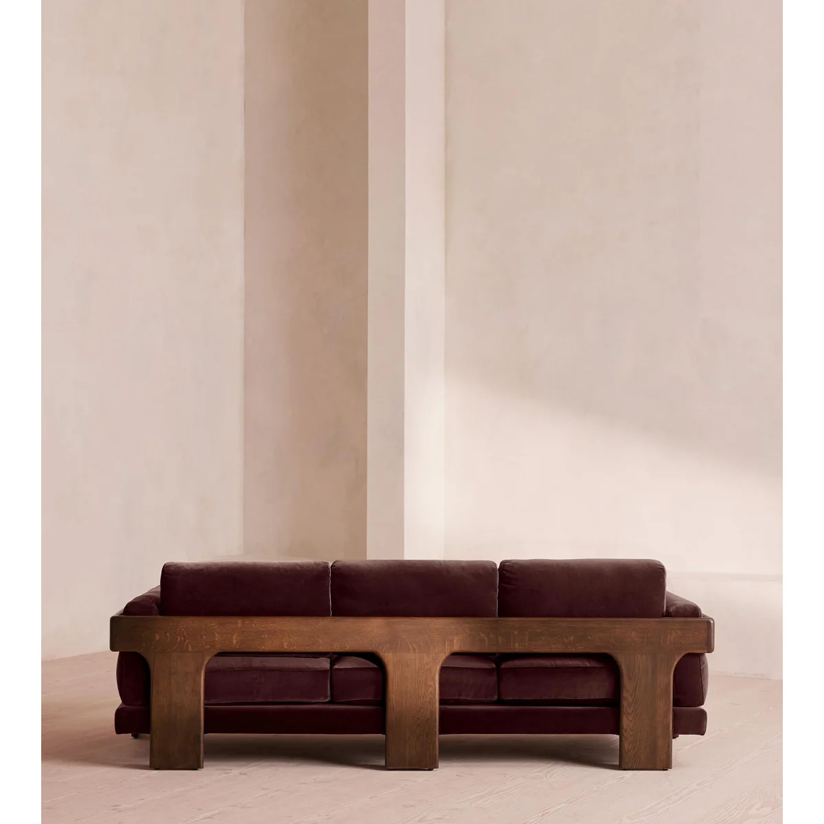 Marcia Three Seater Sofa, Aubergine Velvet, UK – image 5