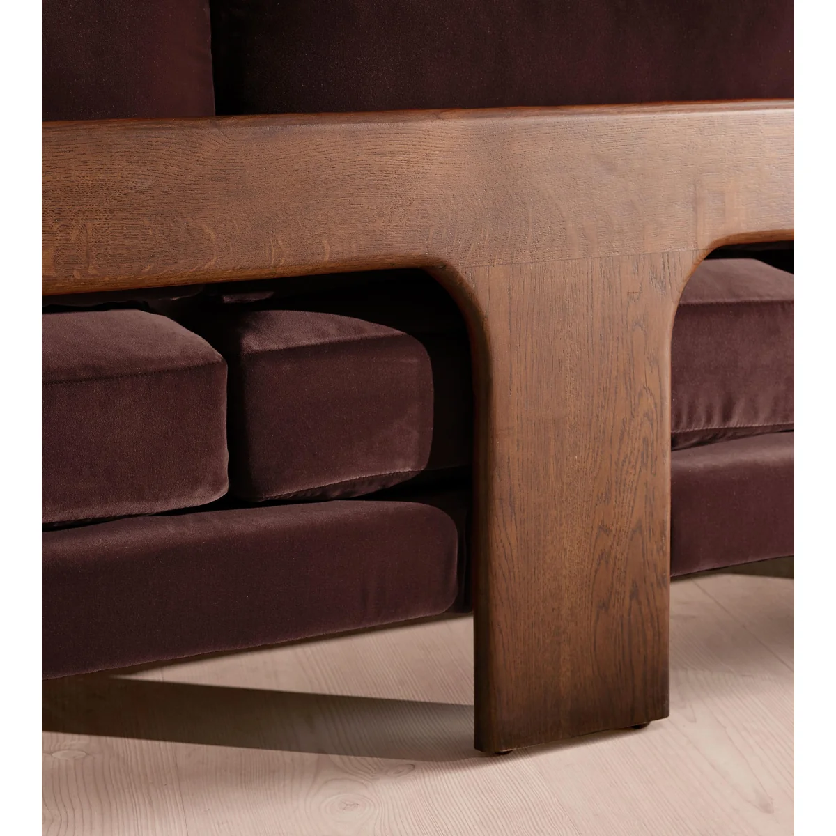 Marcia Three Seater Sofa, Aubergine Velvet, UK – image 7