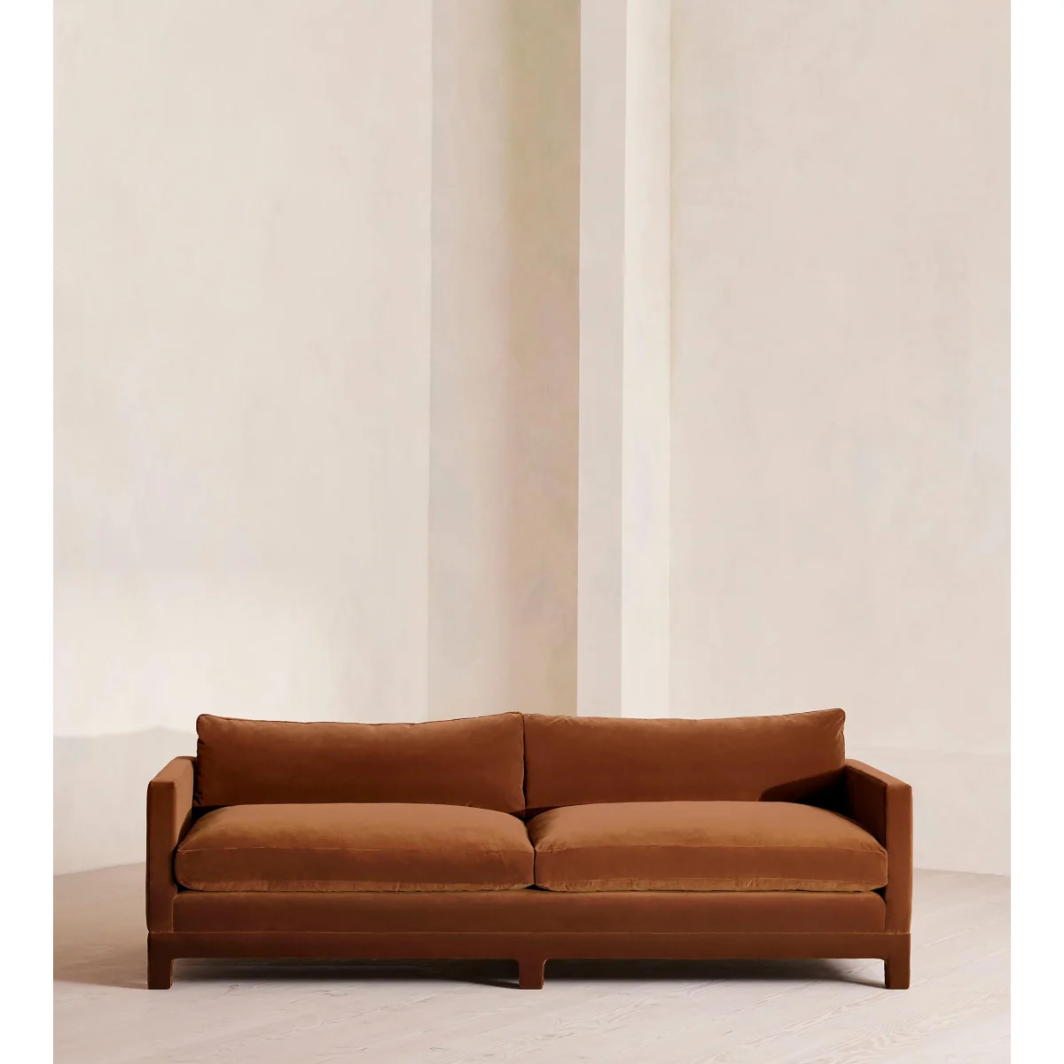 Ashford Four Seater Sofa, Velvet, Cinnamon, UK – image 3