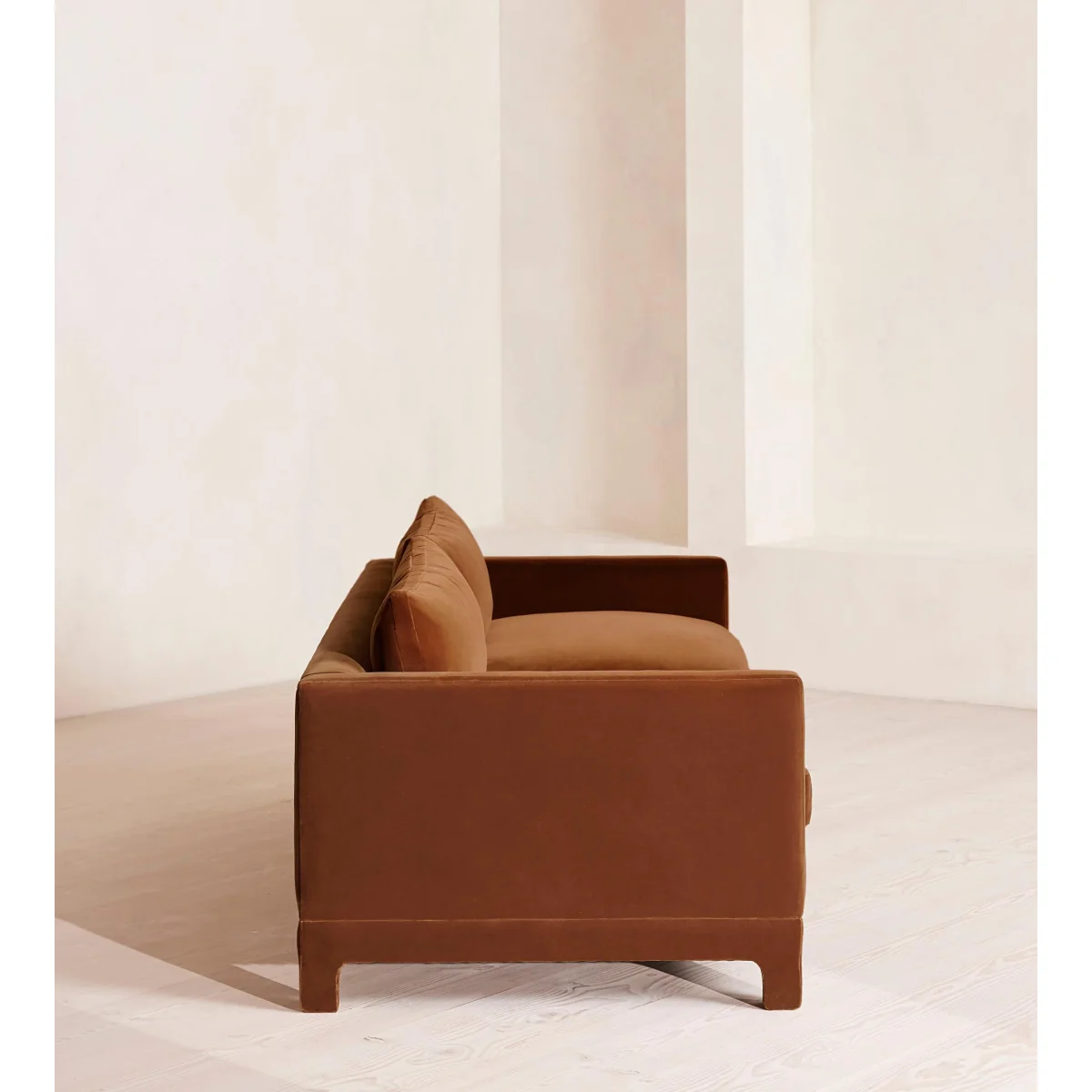 Ashford Four Seater Sofa, Velvet, Cinnamon, UK – image 4