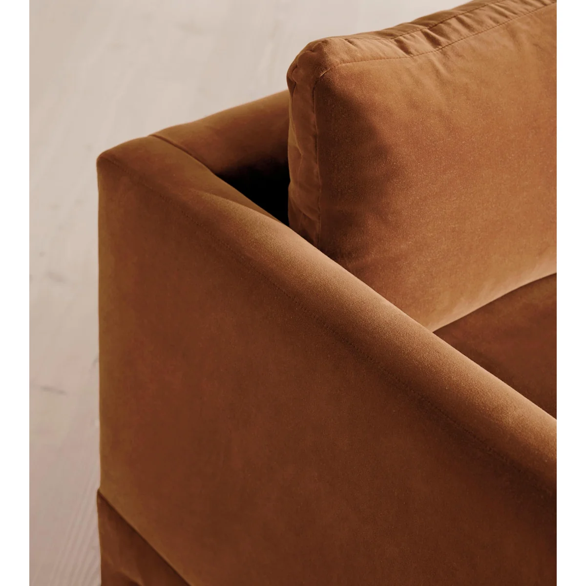 Ashford Four Seater Sofa, Velvet, Cinnamon, UK – image 6
