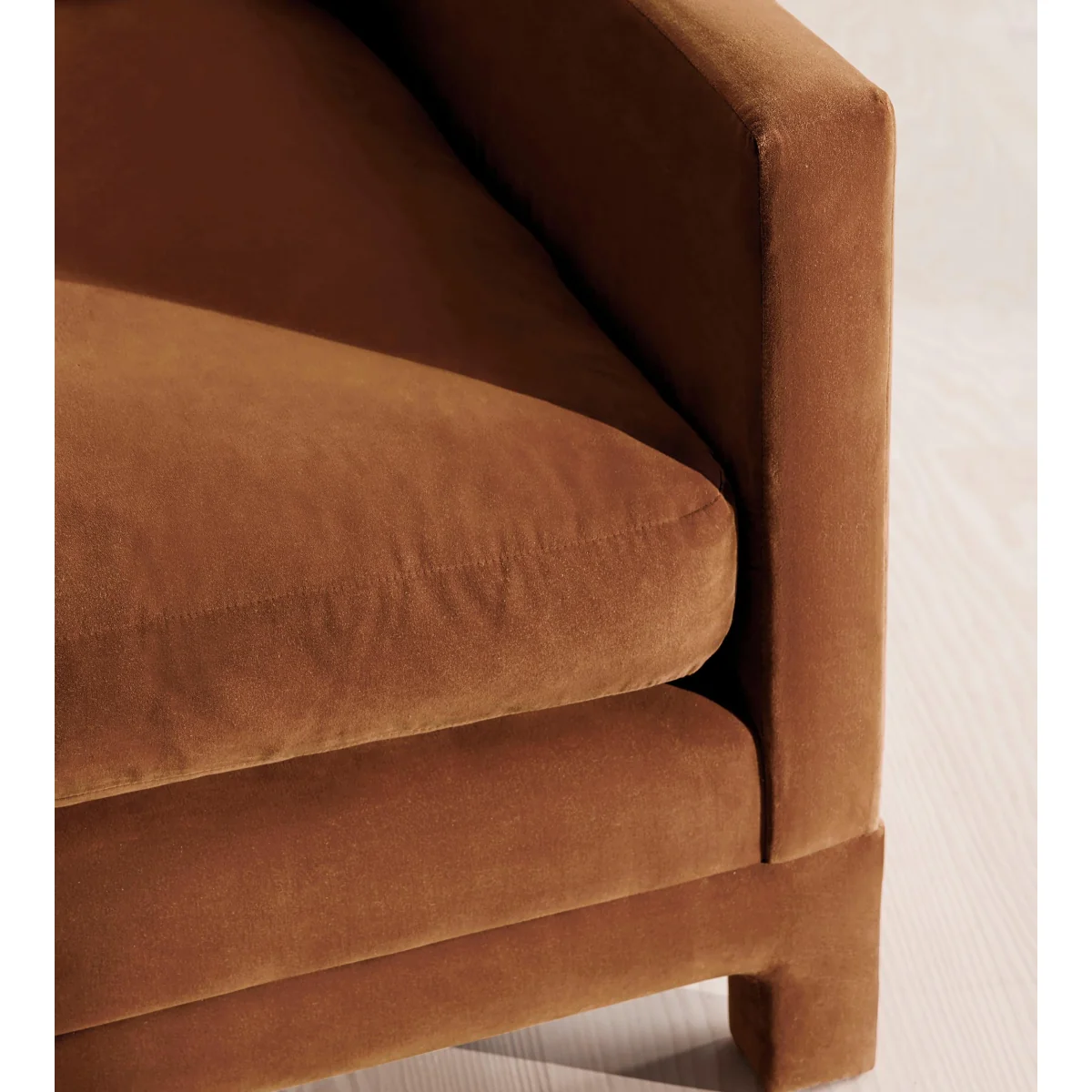 Ashford Four Seater Sofa, Velvet, Cinnamon, UK – image 7