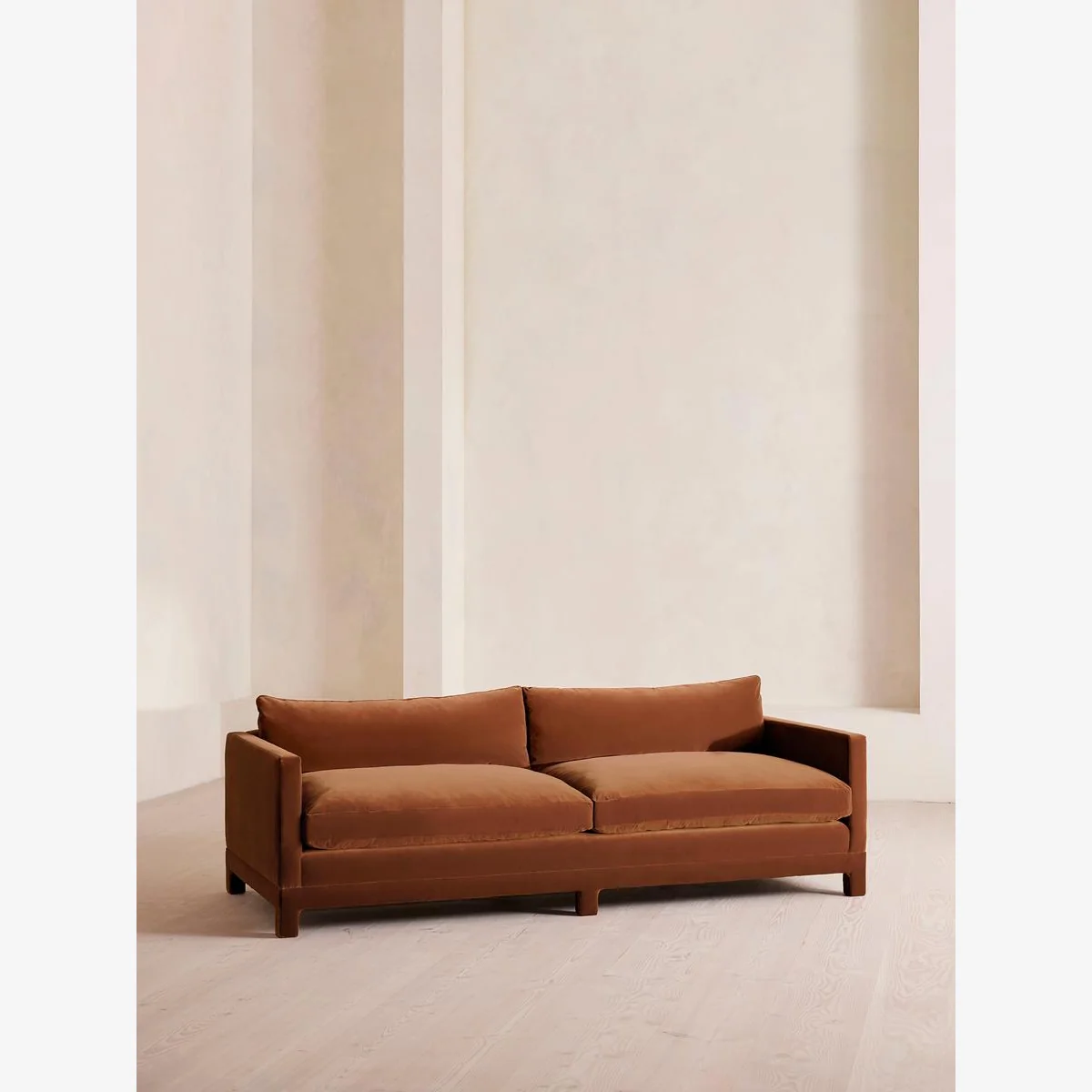 Ashford Four Seater Sofa, Velvet, Cinnamon, UK – image 1