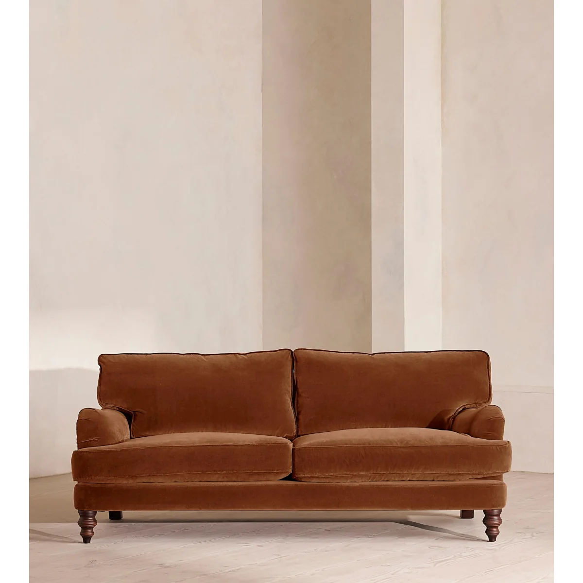 Arundel Three Seater Sofa, Velvet, Cinnamon – image 2