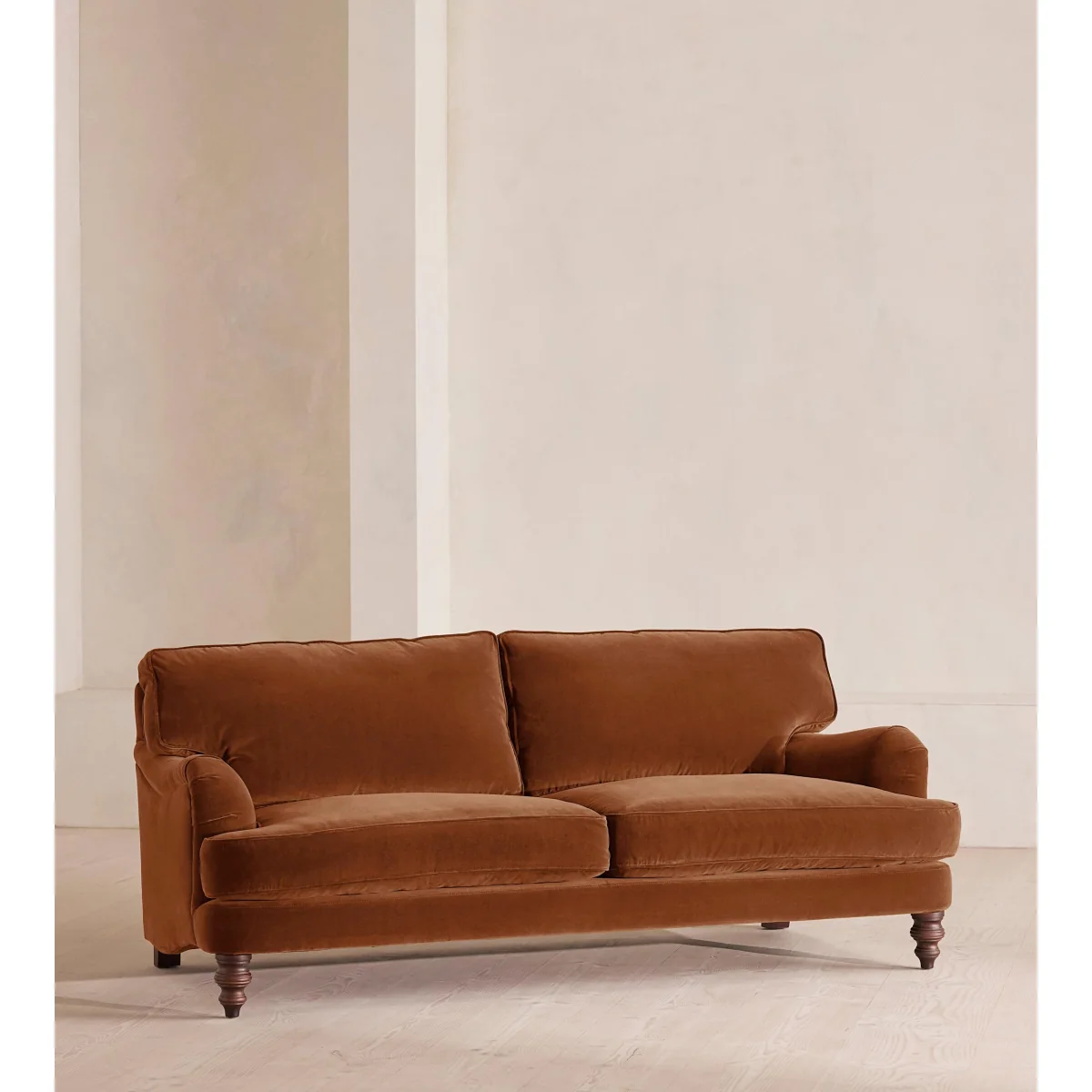 Arundel Three Seater Sofa, Velvet, Cinnamon – image 3