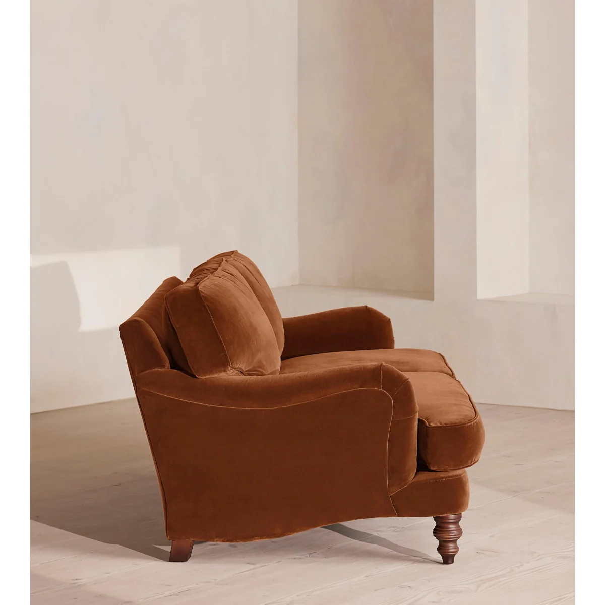 Arundel Three Seater Sofa, Velvet, Cinnamon – image 4