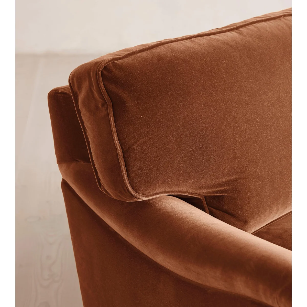 Arundel Three Seater Sofa, Velvet, Cinnamon – image 6