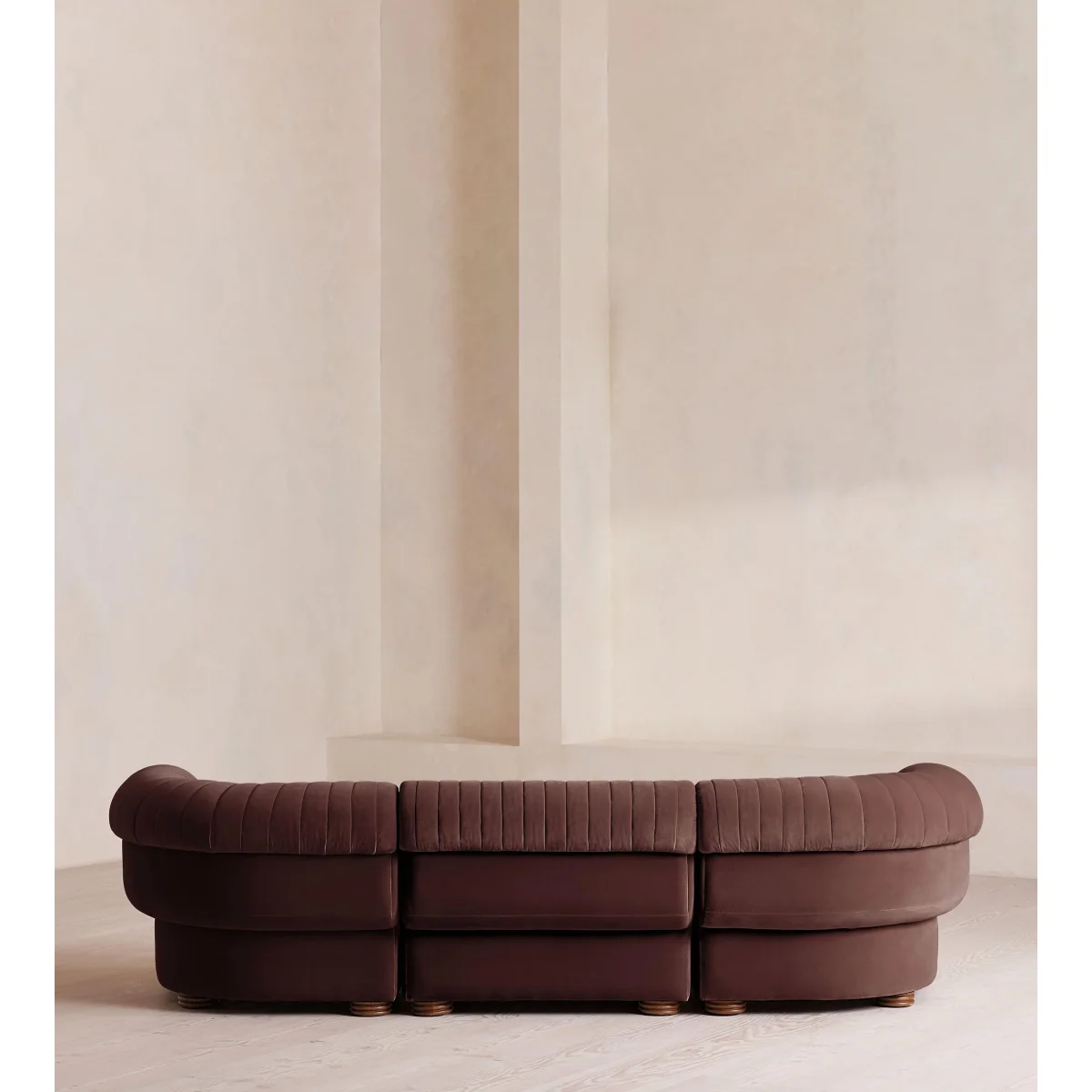 Rava Modular Sofa, Four Seater, Velvet, Aubergine, UK – image 5