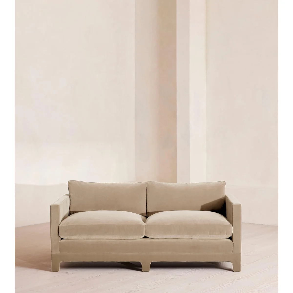 Ashford Two Seater Sofa, Velvet, Oyster, UK – image 3