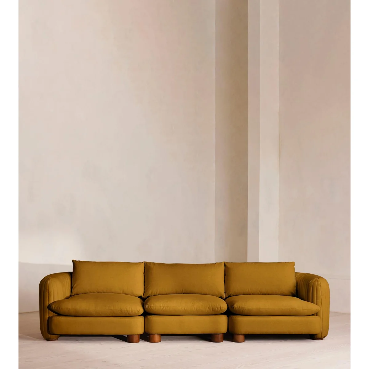 Vivienne Modular Sofa, Four Seater, Linen, Turmeric, UK – image 2