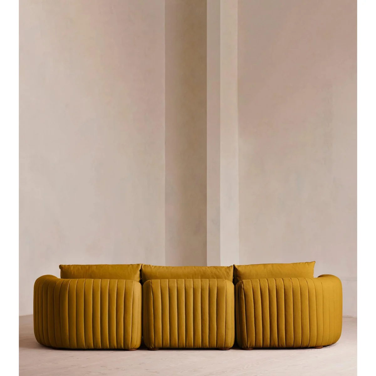 Vivienne Modular Sofa, Four Seater, Linen, Turmeric, UK – image 4