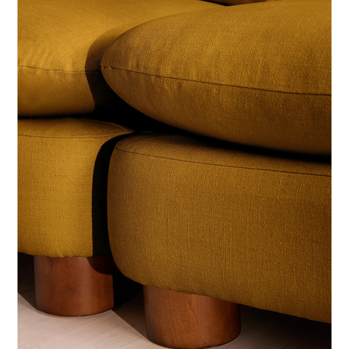 Vivienne Modular Sofa, Four Seater, Linen, Turmeric, UK – image 6