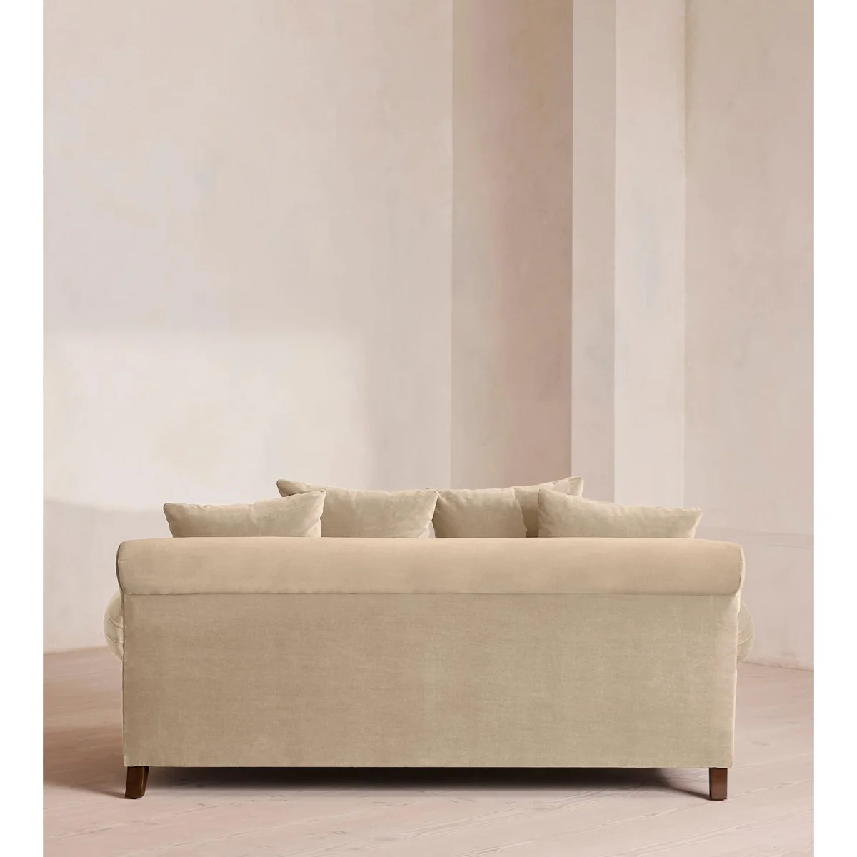 Audrey Two Seater Sofa, Velvet, Oyster, UK – image 5