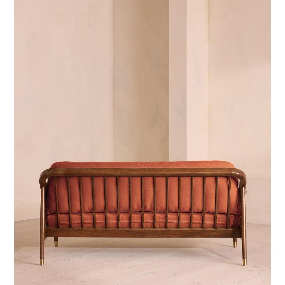 Atlanta Three Seater Sofa, Linen, Antique Rose – image 5