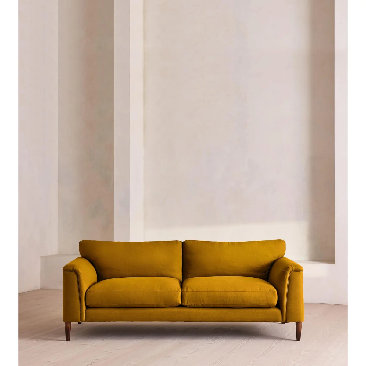 Reya Three Seater Sofa, Linen, Turmeric, UK – image 2