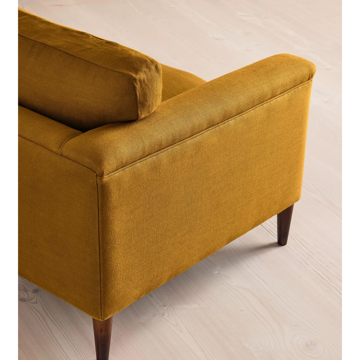 Reya Three Seater Sofa, Linen, Turmeric, UK – image 6