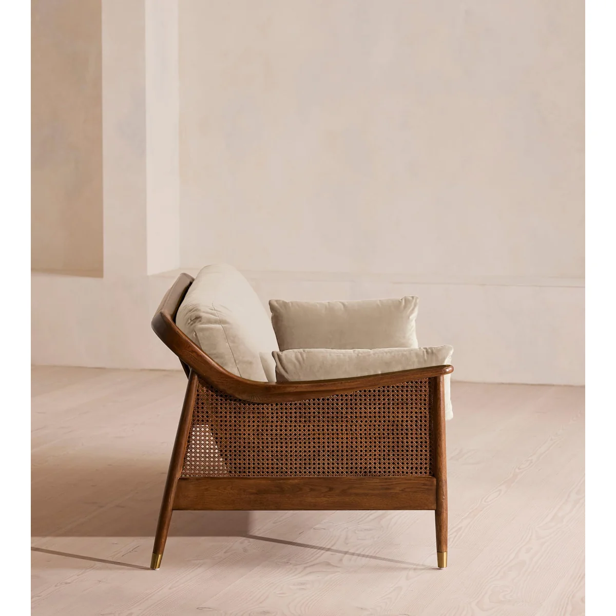 Atlanta Three Seater, Velvet, Oyster, UK – image 4